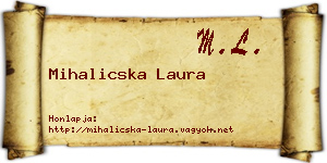 Mihalicska Laura névjegykártya