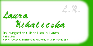 laura mihalicska business card